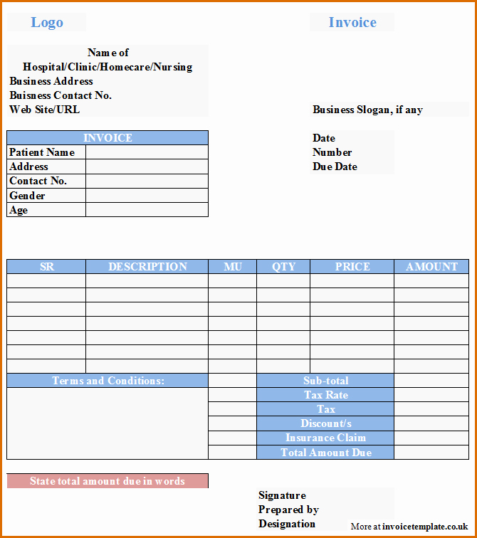 7 billing invoice template