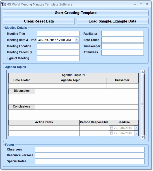 Meeting Notes Template Word Beautiful Ms Word Meeting Minutes Template software Create Meeting