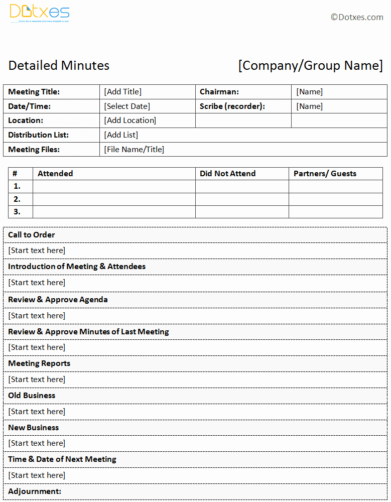 Meeting Notes Template Word Fresh Meeting Minutes Template