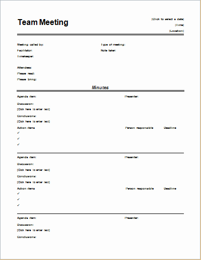 Meeting Notes Template Word New Professional Meeting Minute Templates for Ms Word