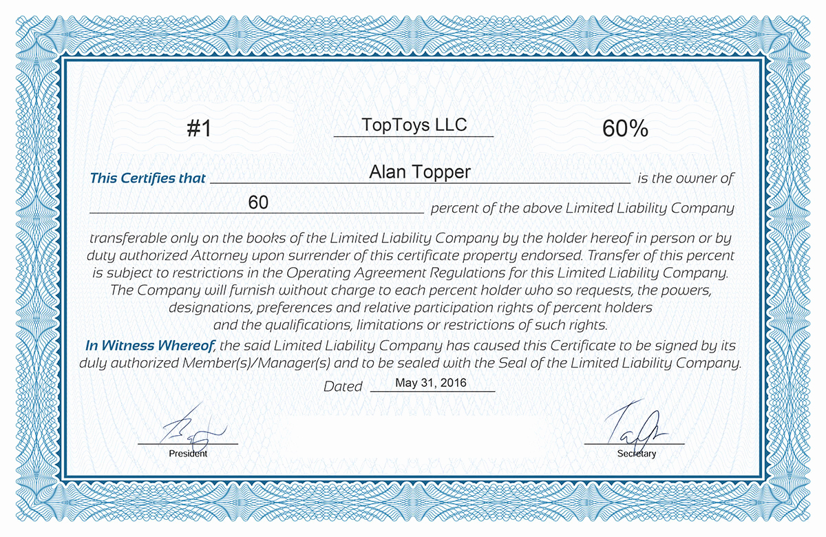 Membership Certificate Llc Template Beautiful Llc Membership Certificate Template Free