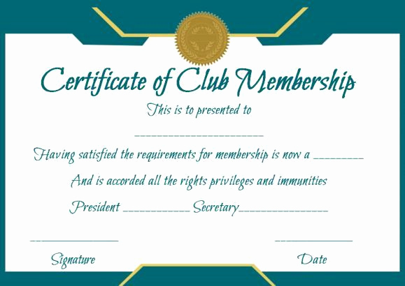 Membership Certificate Llc Template Best Of Free Club Membership Certificate Template