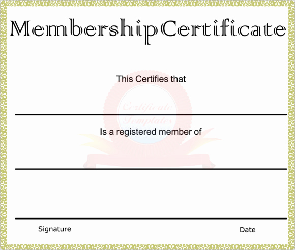 Membership Certificate Llc Template Inspirational Free 14 Membership Certificate Templates In Samples