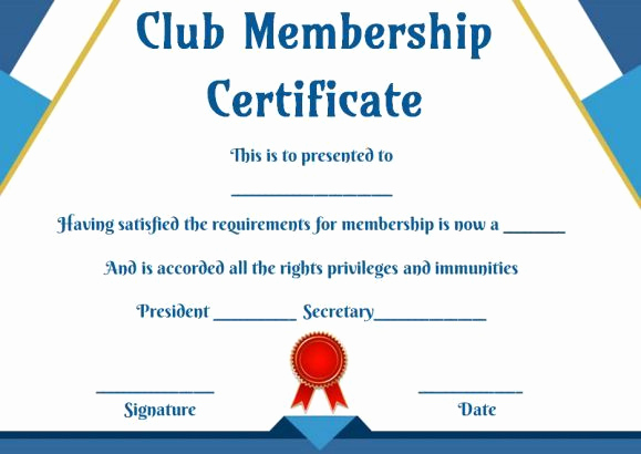 Membership Certificate Llc Template New Free Club Membership Certificate Templates