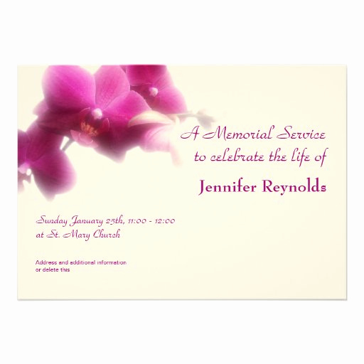 Memorial Service Announcement Template Free Best Of Memorial Service Announcement 5&quot; X 7&quot; Invitation Card