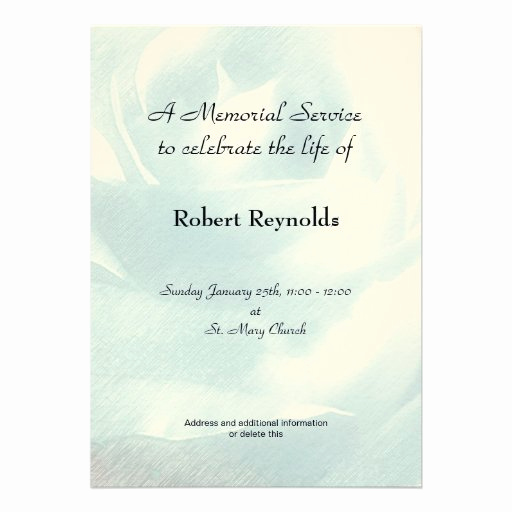 Memorial Service Announcement Template Free Elegant Personalized In Memoriam Invitations