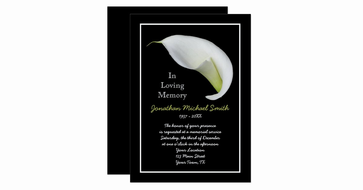 Memorial Service Announcement Template Free Lovely Memorial Service Invitation Announcement Template