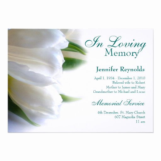 Memorial Service Announcement Template Free Unique Loving Memory Cards Invitations Cards &amp; More