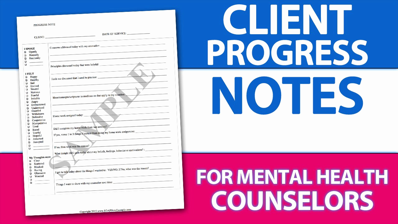 Mental Health soap Note Template Inspirational Easy Client Progress Note Template Tip for Mental Health