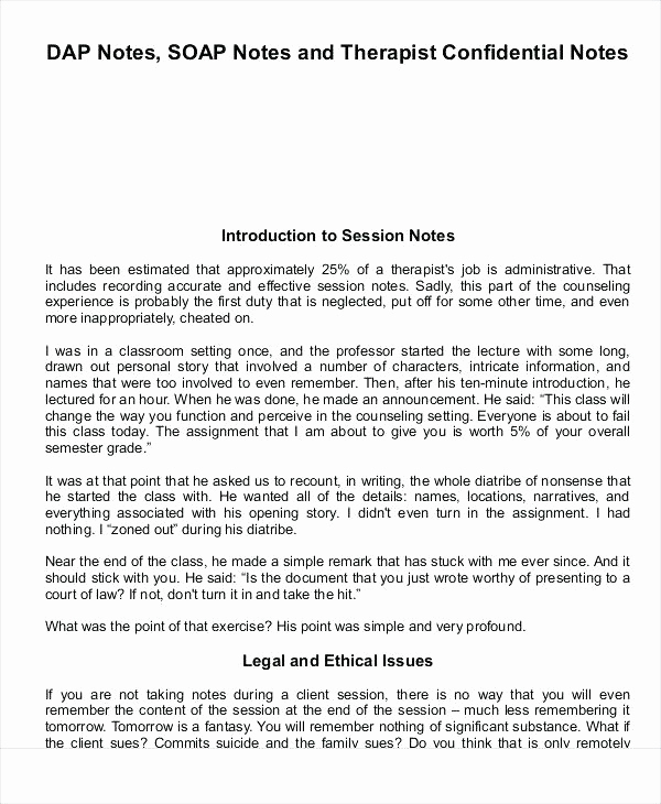 Mental Health soap Note Template Inspirational Enersa