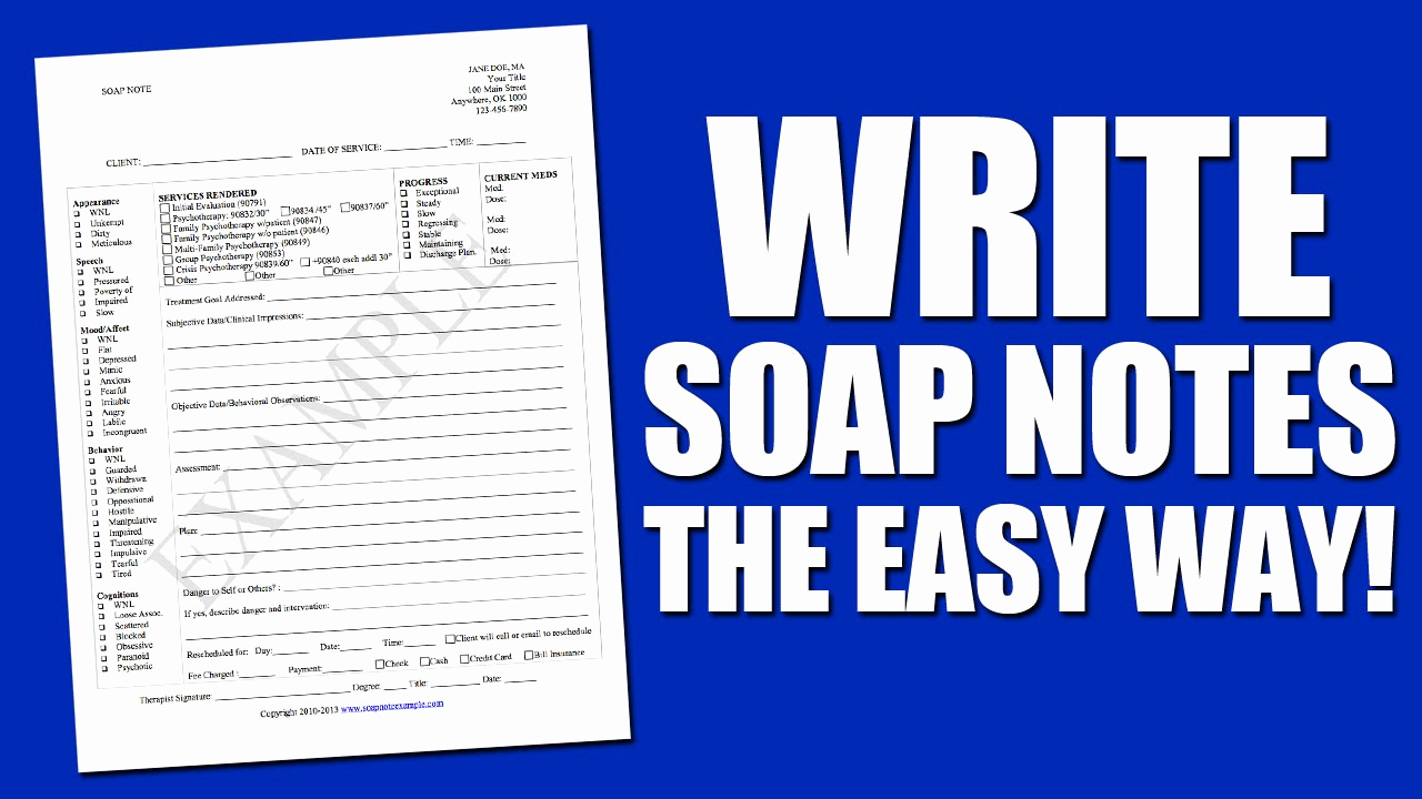 Mental Health soap Note Template Luxury Write soap Notes the Easy Way Using A soap Note Template