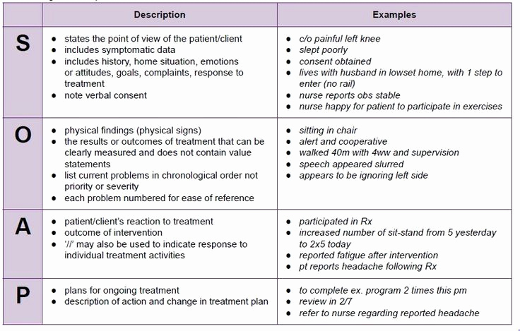 Mental Health soap Note Template Unique Image Result for Sample soap Note Chart