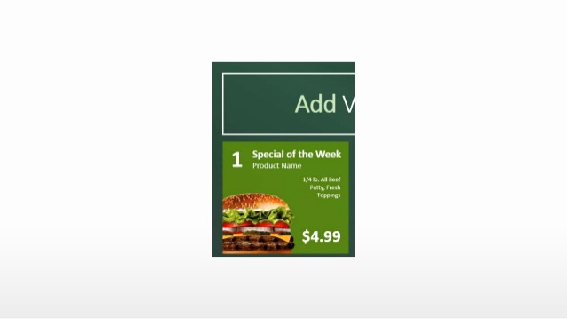 create a digital menu board using powerpoint