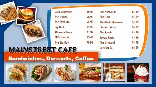 Menu Board Template Powerpoint Unique Digital Signage and Menu Boards