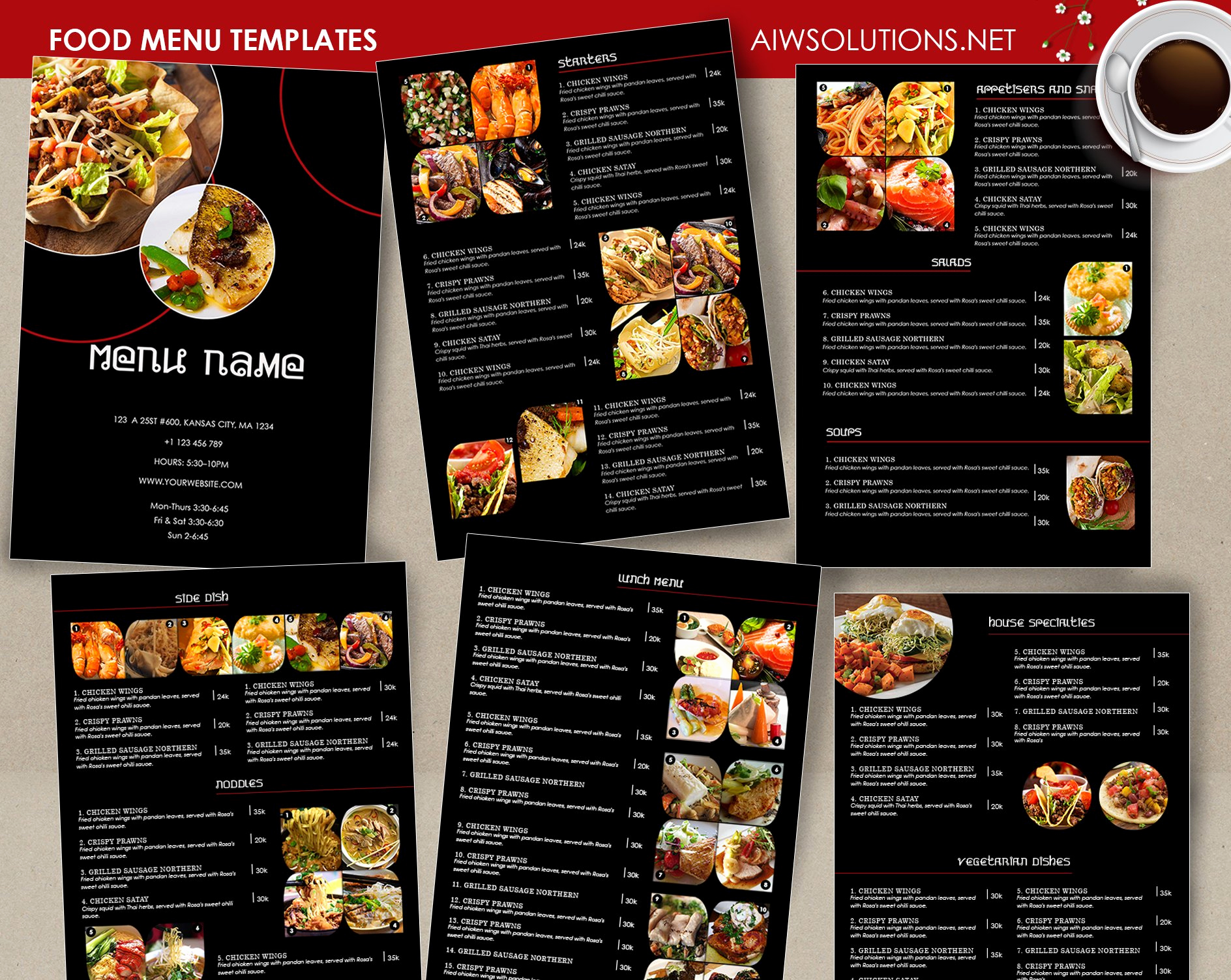 Menu Design Ideas Template Elegant Food Menu Template Id26 Brochure Templates Creative Market