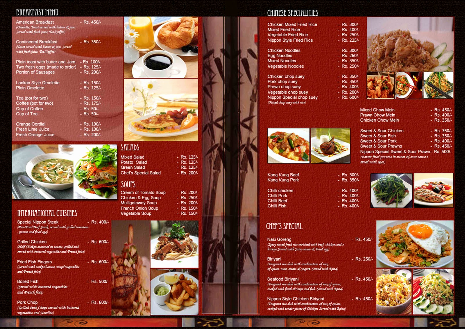 Menu Design Ideas Template Unique Kaleidoscope Restuarant Menu Design