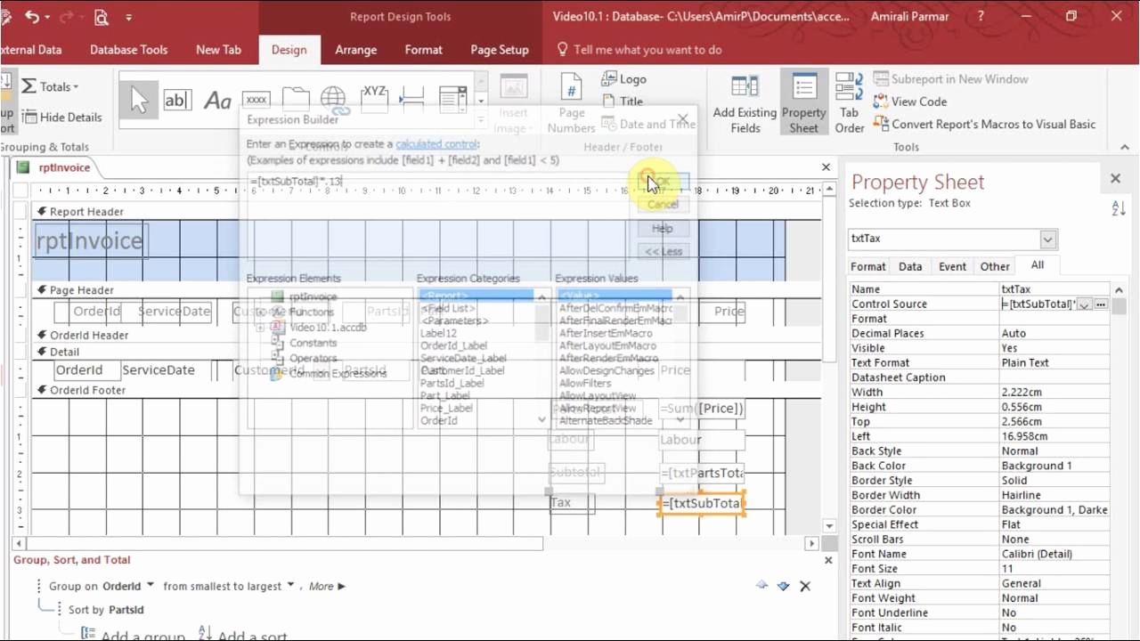 Microsoft Access Invoice Template Beautiful Microsoft Access Pt 10 Invoice with Payment &amp; Dlookup