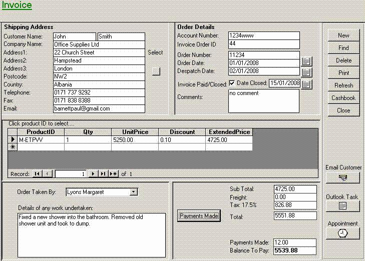 Microsoft Access Invoice Template Best Of Access Invoice Template