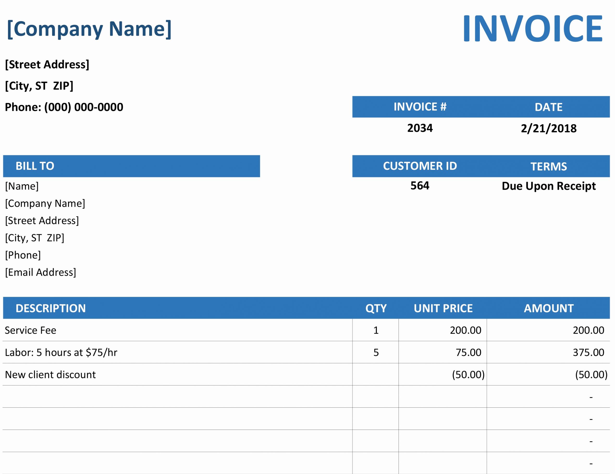 Microsoft Access Invoice Template Inspirational Invoices Fice