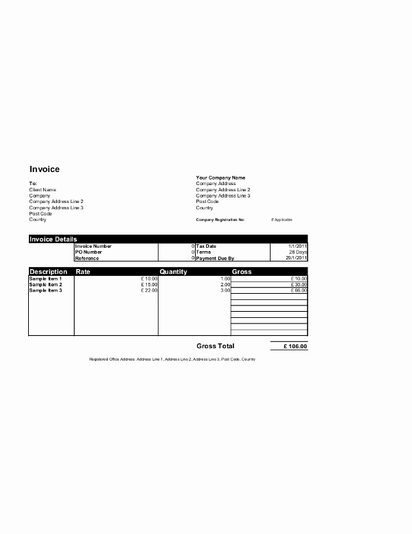 Microsoft Access Invoice Template Unique Free Invoice Templates for Word Excel Open Fice