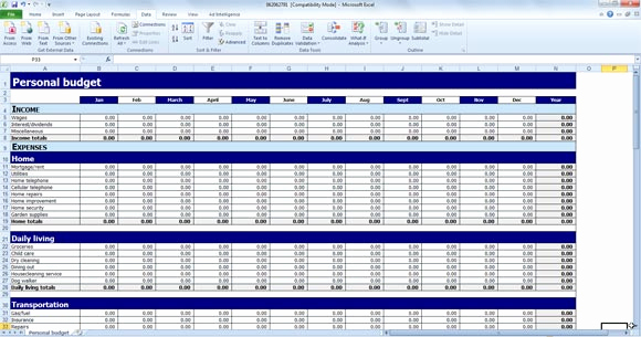 Microsoft Excel Budget Template Luxury Free Personal Bud Template for Excel