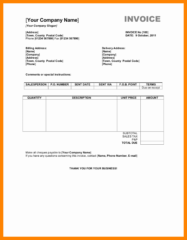 Microsoft Invoice Template Free Awesome 11 Microsoft Word Receipt Templates