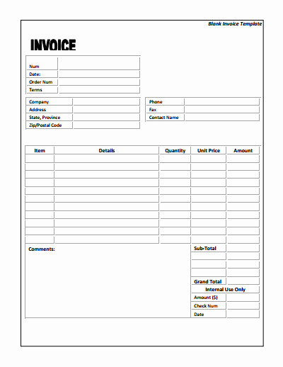 Microsoft Invoice Template Free Best Of Free Blank Invoice Template for Excel