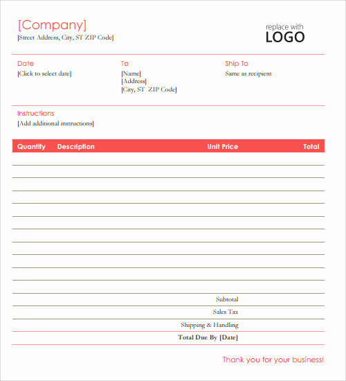 Microsoft Invoice Template Free Fresh Free Sample Microsoft Ms Word Templates In Ms Word