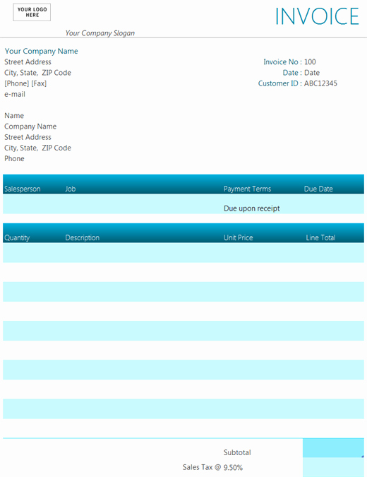 Microsoft Office Invoice Template Awesome Invoices Fice