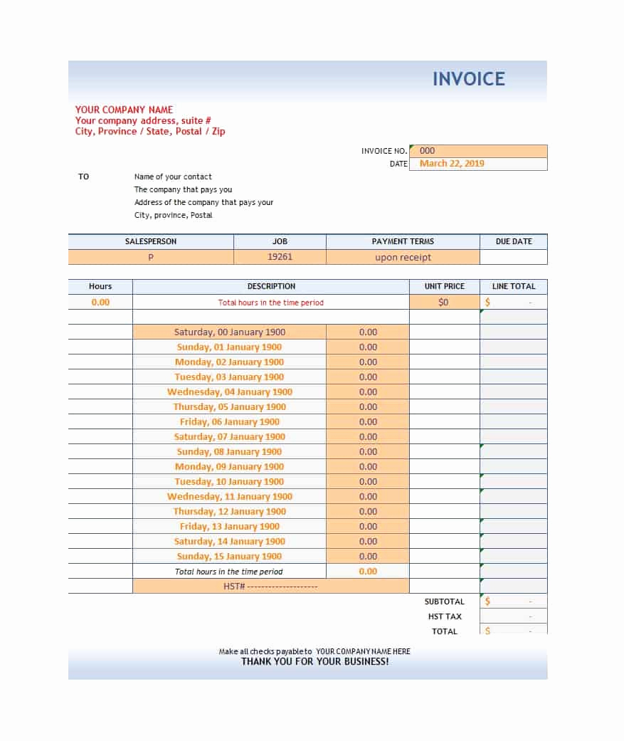 service invoice