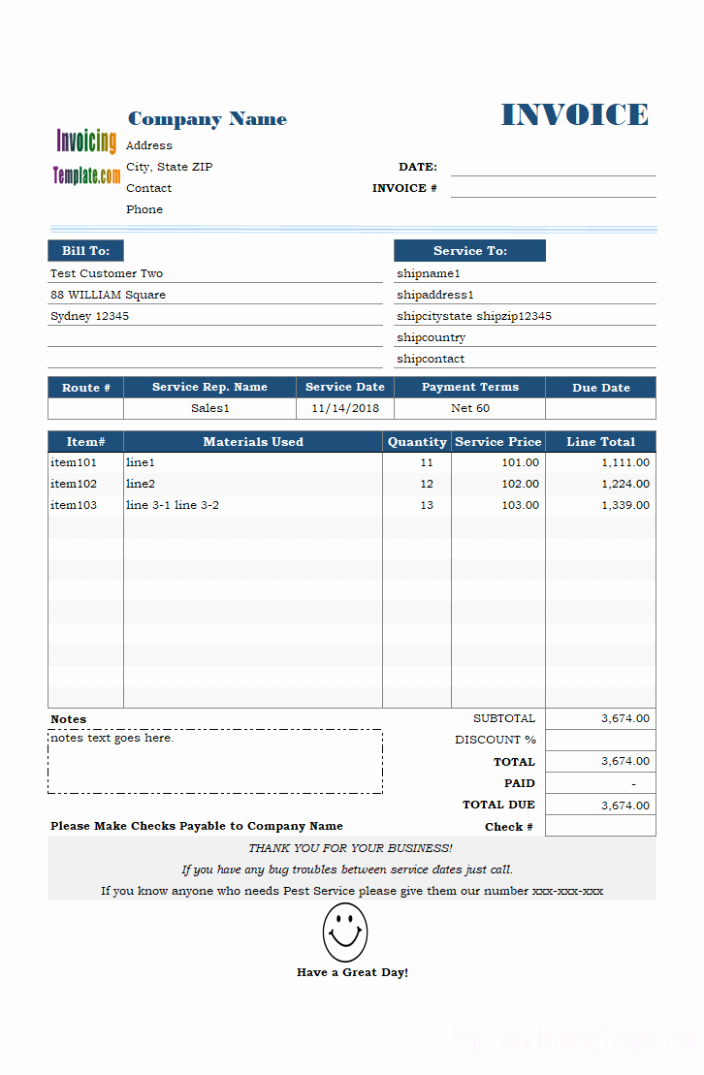 Microsoft Office Invoice Template Beautiful Billing Services Invoice Services Invoice Printing