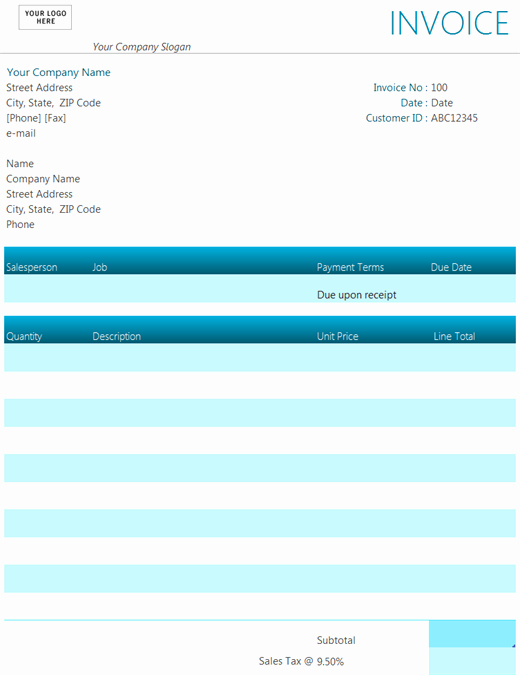 Microsoft Office Invoice Template Inspirational Invoices Fice