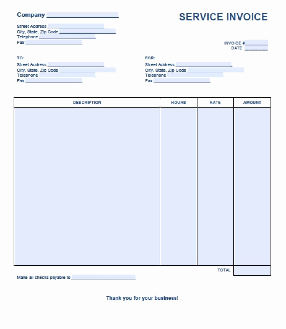 Microsoft Office Invoice Template Inspirational Service Invoice Template Pdf Word