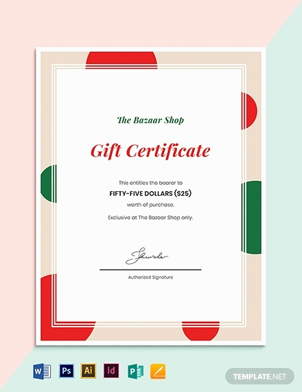 Microsoft Publisher Certificate Template Luxury 10 Holiday Gift Certificate Template Illustrator