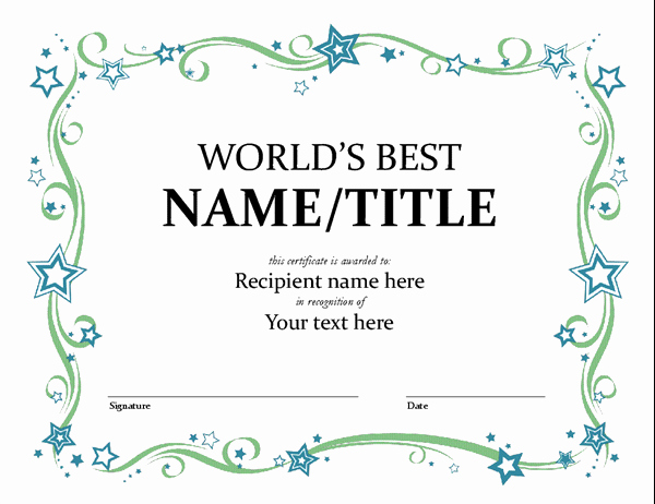 Microsoft Word Certificate Template Free New Certificates Fice