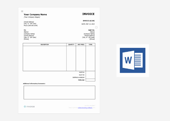 Microsoft Word Invoice Template Free Awesome Download Free Invoice Templates for Word Excel &amp; Canva