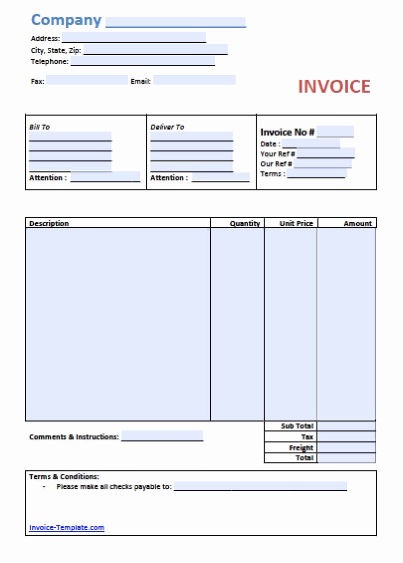 Microsoft Word Invoice Template Free Lovely Free Simple Basic Invoice Template Excel Pdf
