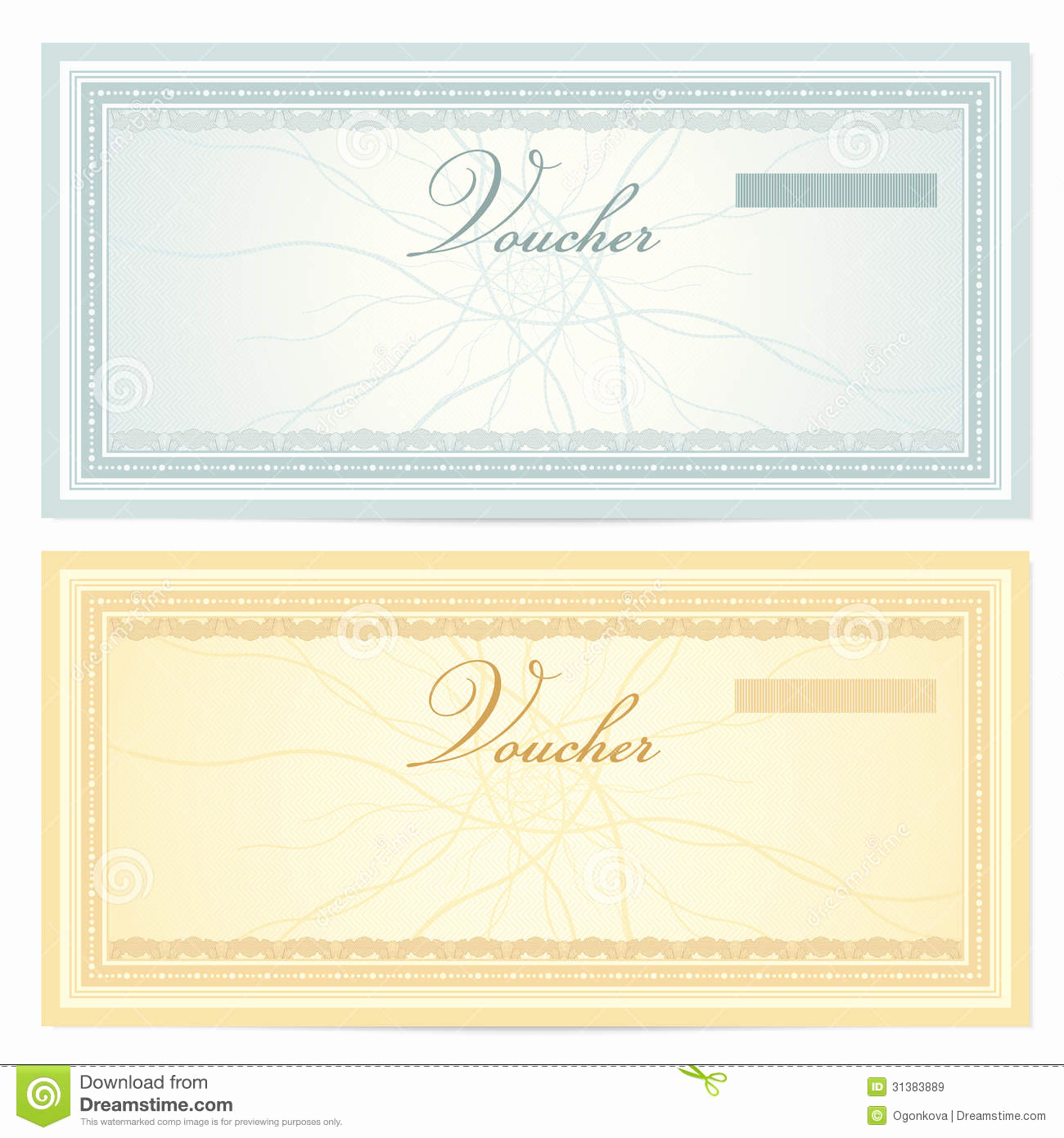 Money Gift Certificate Template Inspirational Gift Certificate Voucher Template Pattern Stock Vector