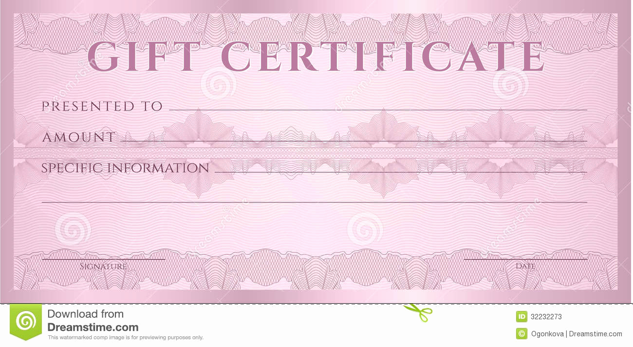 Money Gift Certificate Template Luxury Gift Certificate Voucher Coupon Template Stock S