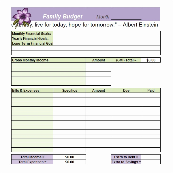 Monthly Budget Template Pdf Awesome Free 12 Family Bud Samples In Google Docs