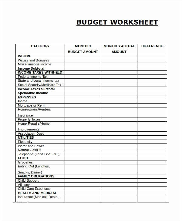 Monthly Budget Template Pdf Awesome Pin Di Bud Template