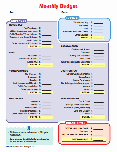 Monthly Family Budget Template Lovely Monthly Bud Template Free Download Create Edit Fill