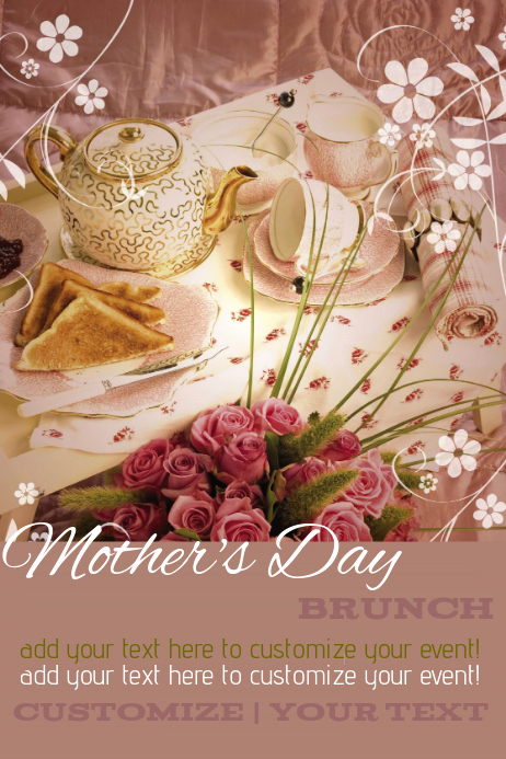 Mothers Day Menu Template Beautiful Mother S Day Brunch event Flyer Template