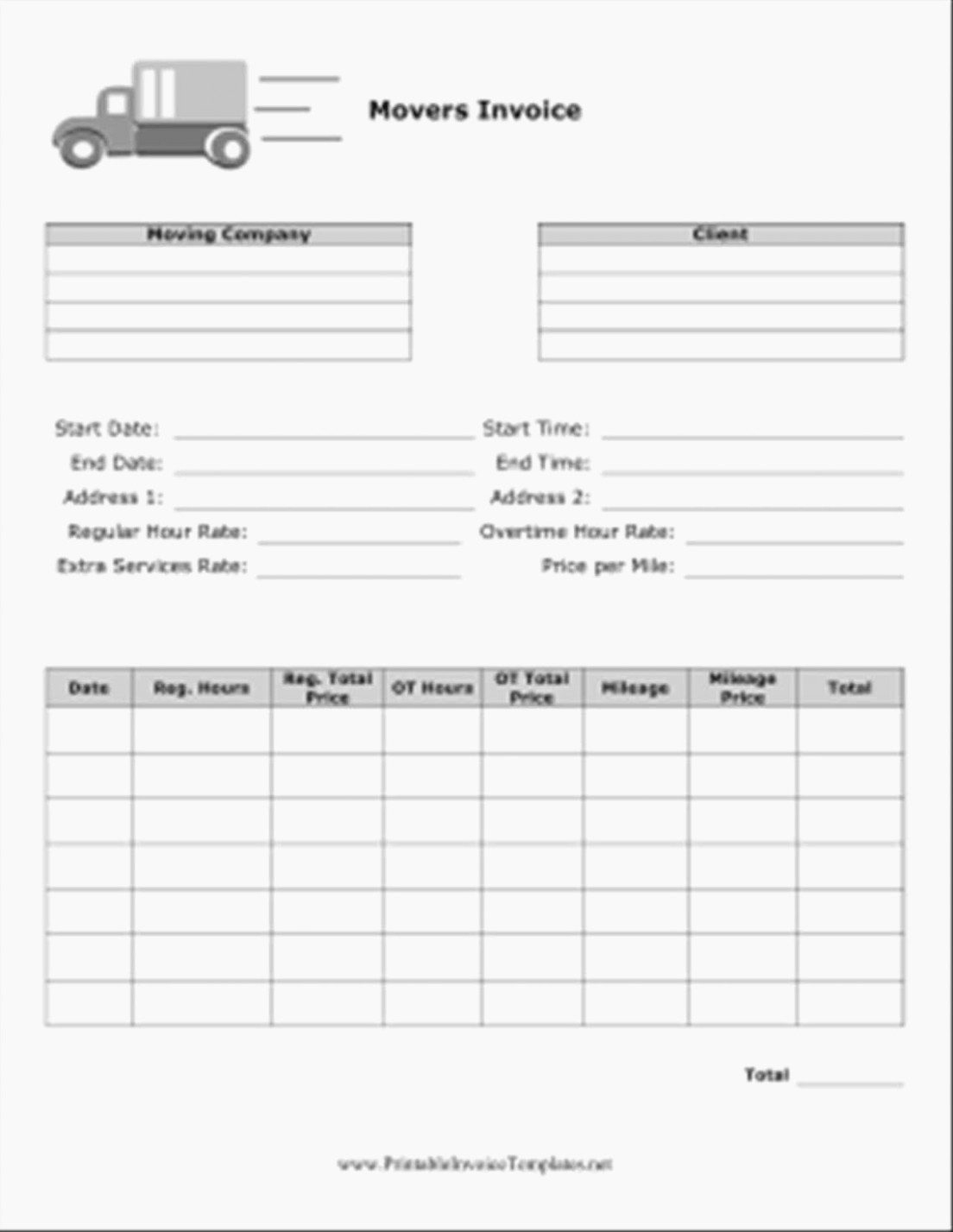 Moving Company Invoice Template Awesome 15 Things You Should Do In