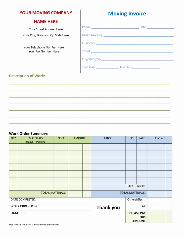 excel invoice template