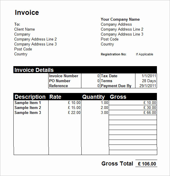Moving Company Invoice Template Fresh Moving Pany Invoice Example ⋆