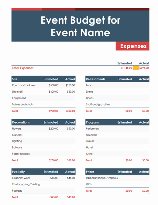 Ms Office Budget Template Lovely Personal Bud Fice Templates