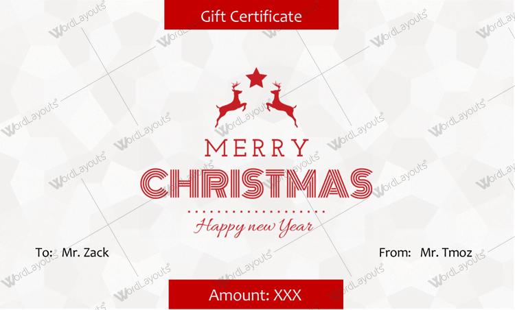 Ms Word Gift Certificate Template Inspirational Christmas Gift Certificate Templates Best Designs