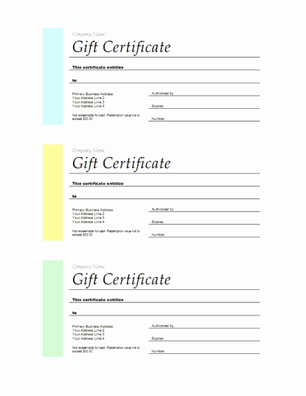 Ms Word Gift Certificate Template New Free Gift Certificate Templates – Microsoft Word Templates