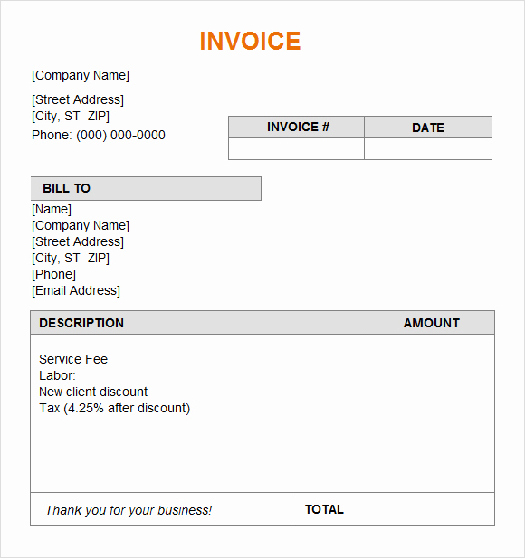 Ms Word Invoice Template Download Inspirational Microsoft Word Invoice Templates Download